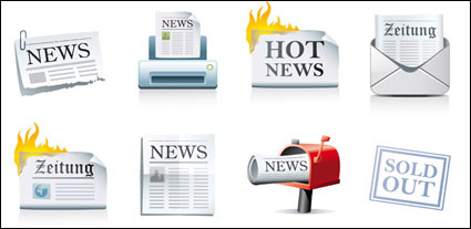 icono de prensa vector de material