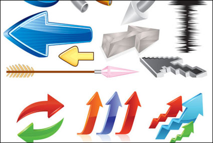 Tres dimensiones de flecha del vector
