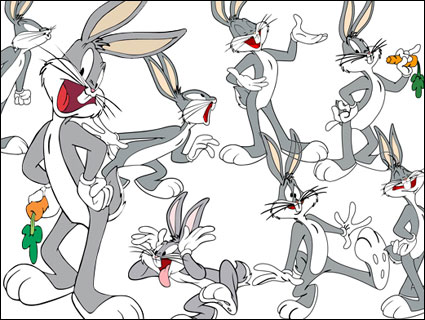 Bugs Bunny Bunny de la historieta del vector