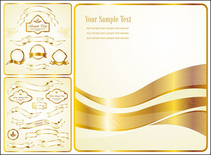 Vector de Oro la cinta del sello