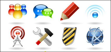 Algunos icono tridimensional vector material