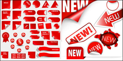 Descuento venta de material decorativo de vectores icono