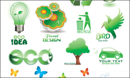 Vector Verde Iconos