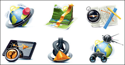 Los viajeros tema icono vector de material
