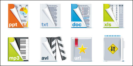 Icono de archivo formato vectorial material