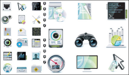 tema servidor icono vector de material