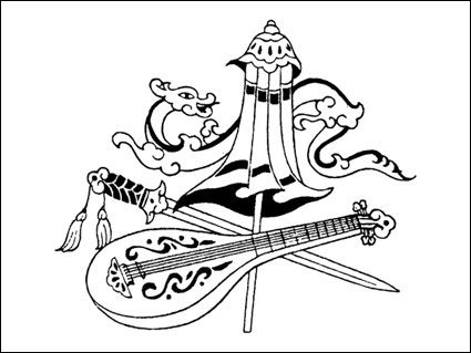 Vector de diecisis clsica china