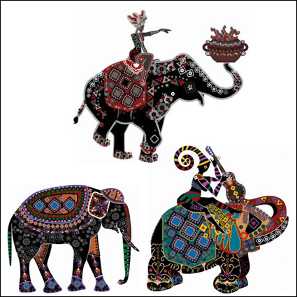 Costumbres tnicas pintura decorativa multa vectoriales