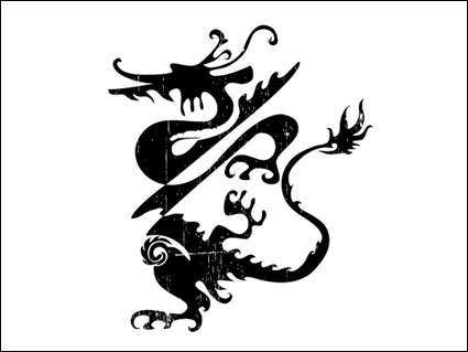 Vector de Dragon clsica china
