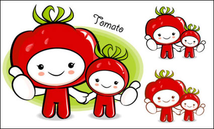 El amor la caricatura super fruta Vector 5