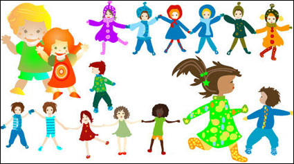 Vector de los niños