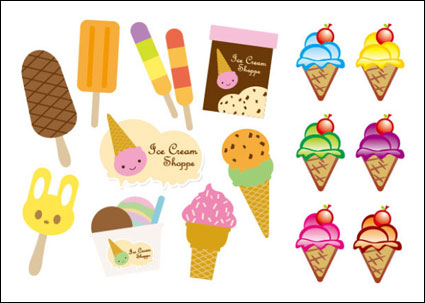Vector helado lindo