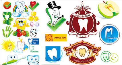 PROTEJA Los Dientes de la historieta icono del vector de material