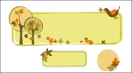 Vector tema de la decoracin de rboles cuadro
