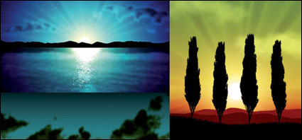 5 vectoriales realistas paisajes