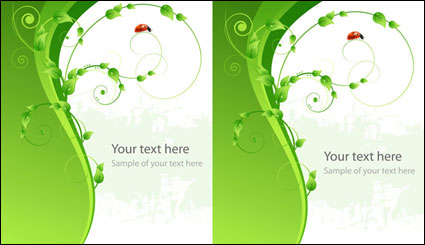 Vector mariquita verde
