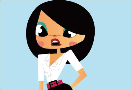 Vector de dibujos animados Las mujeres en el trabajo