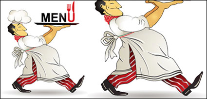 Men de restaurante de diseño vectorial clip chef