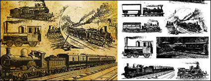 Vector Europea viejo tren