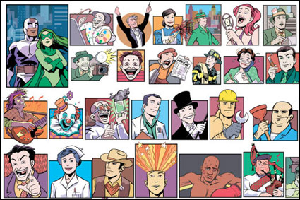 Vector personajes de dibujos animados