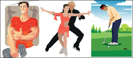 Deportes cifras vector material