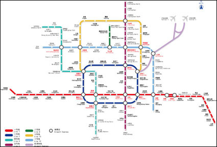 Beijing Metro Lnea 09 versin diagrama vectorial