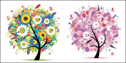 Árbol estaciones vector de material