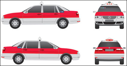 Tres Vistas de Shanghai Santana pintura taxi Zhijun? Brida Red Edition