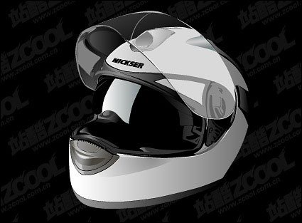 motocicleta realista vector casco