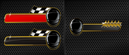 Carreras de material de casco vector
