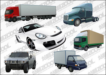 6 coche vector de material