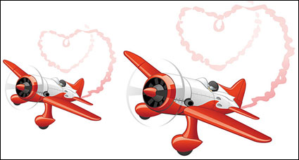 En forma de corazn que emiten humo avin vector material