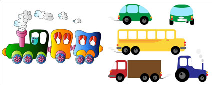 los niños de juguetes de vectores auto