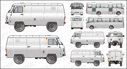 Vehculos de pasajeros y material comercial vector vehculos