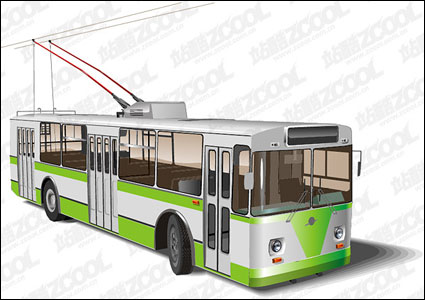 Antiguo tranva vector de material