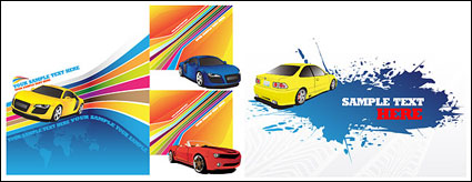 Colores de fondo con el vector de vehculos