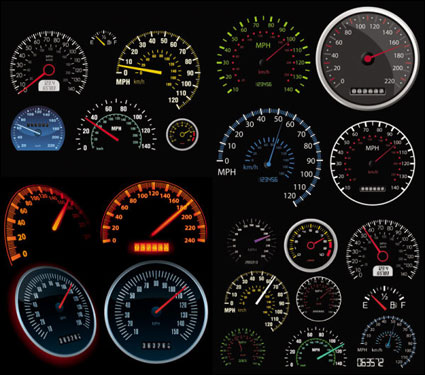 Kilometraje del automvil tasa de mesa - Vector