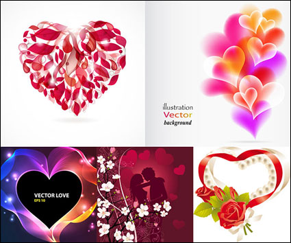 Vector Graphics romntica en forma de corazn