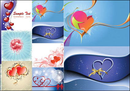 Da de San Valentn de vectores en forma de corazn material