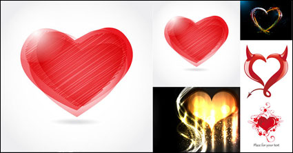 Grfico romntica en forma de corazn