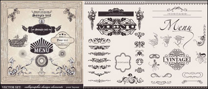Europea patrn decorativo de encaje vector de material