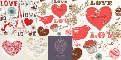 Amor pintado elemento del vector