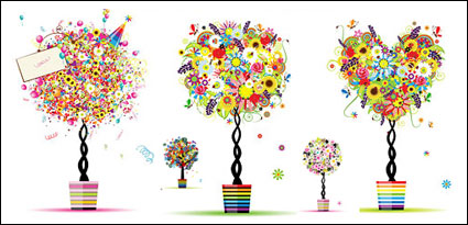 Patrn de colores compuesta por rboles pequeños