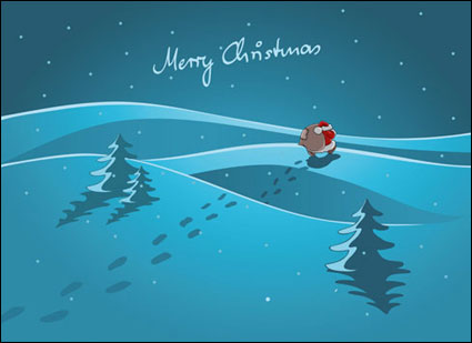 Santa huellas Vector
