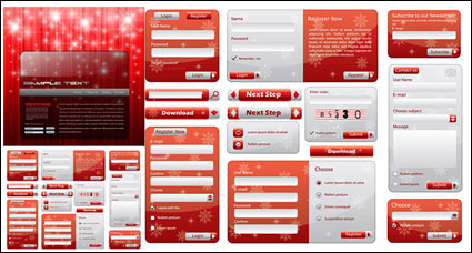 Navidad estilo de material de vectores Web los elementos de diseño