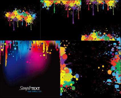 Vector de colores de tinta