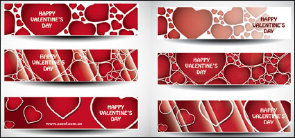 El amor de San Valentn Banner vector