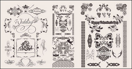 Encaje de la boda patrn vector material