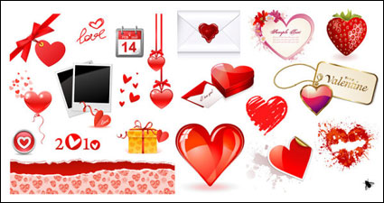 Corazn de San Valentn elemento vector de material
