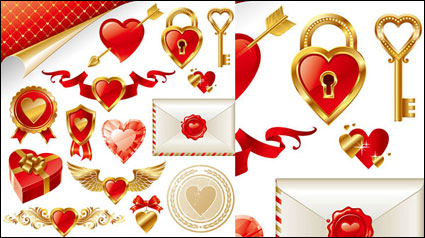 ++El amor de oro elemento vector de material++